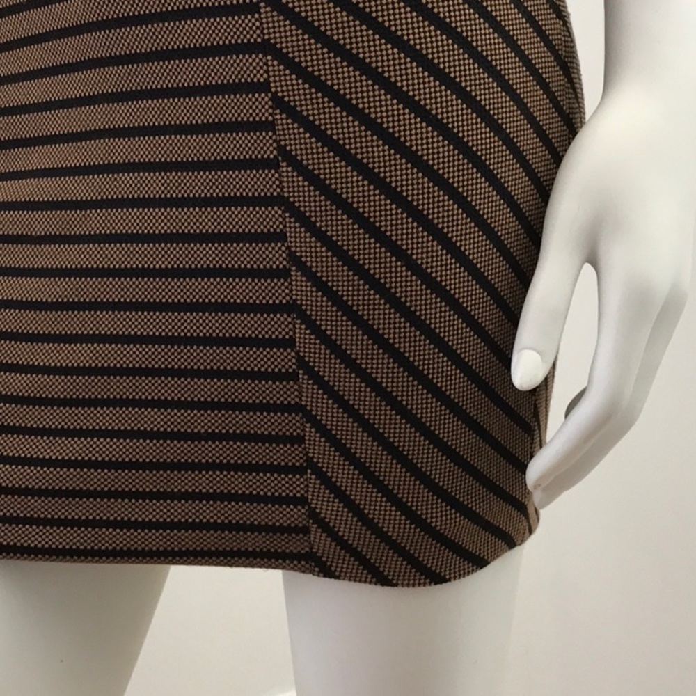 Ark & Co Brown Black Geo Print Strapless Dress S - Picture 4 of 8